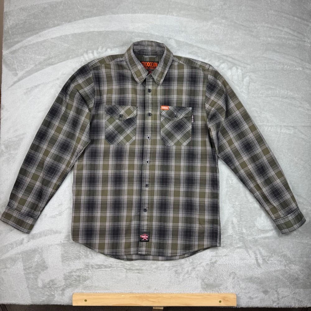 Dixxon Wildland FR Flannel Shirt Mens M Green Plaid CAT 2 Flame Resistant NFPA